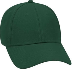 OTTO 19-304 Wool Blend Gray Undervisor Low Profile Pro Style Structured Firm Front Panel Cap - Dark Green - Forest