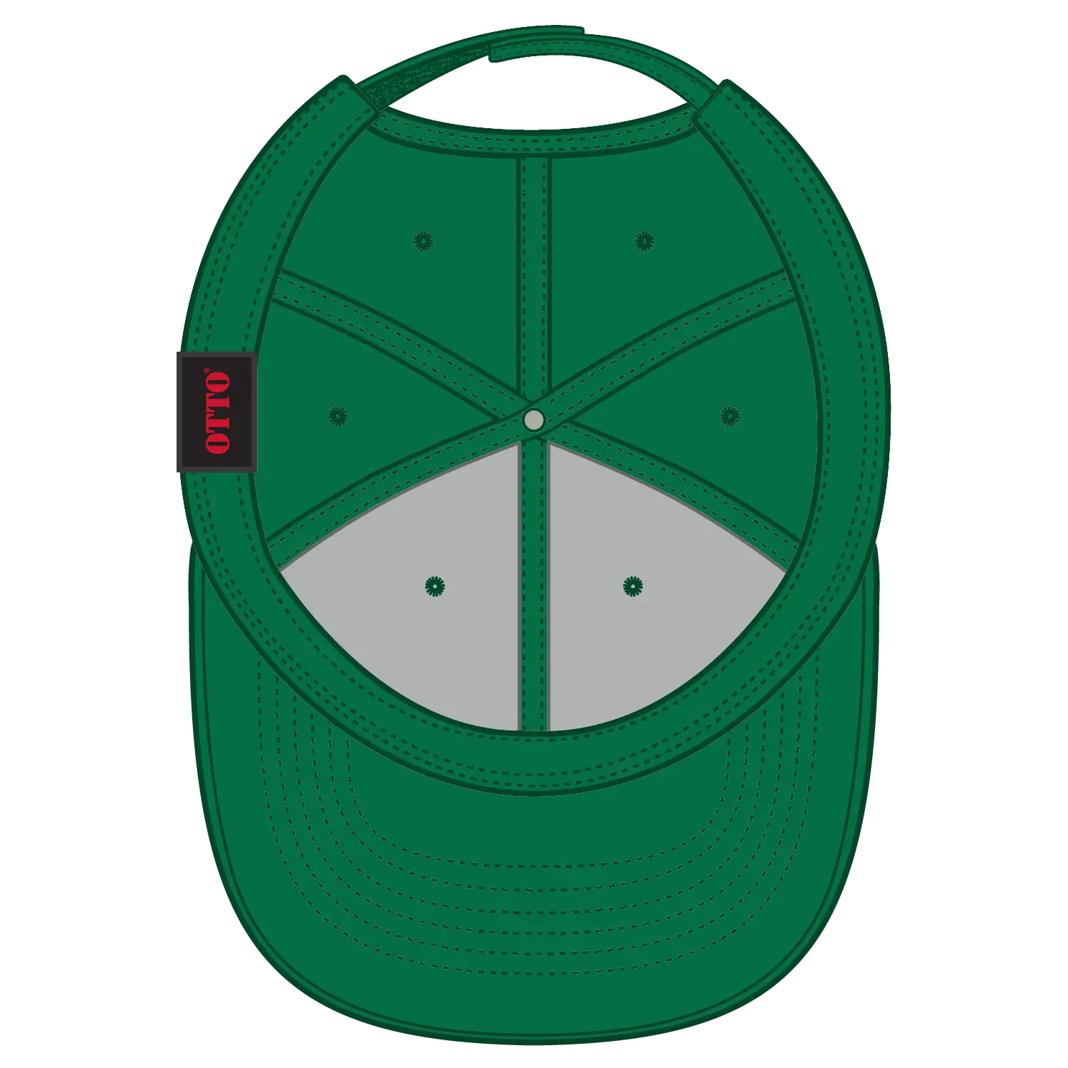 OTTO 19-366 6 Panel Low Profile Baseball Cap - Kelly - Kelly / 6 1/2’’ - 7 5/8’’