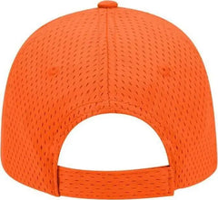 OTTO 19-366 Polyester Pro Mesh Gray Undervisor Low Profile Pro Style Structured Firm Front Panel Cap - Orange - Orange