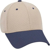 OTTO 19 366 Polyester Pro Mesh Gray Undervisor Low Profile Pro Style Structured Firm Front Panel Cap Navy Khaki Navy