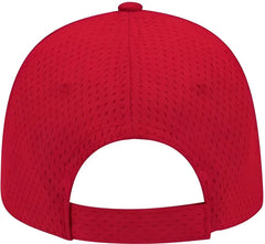 OTTO 19-366 Polyester Pro Mesh Gray Undervisor Low Profile Pro Style Structured Firm Front Panel Cap - Red - Red