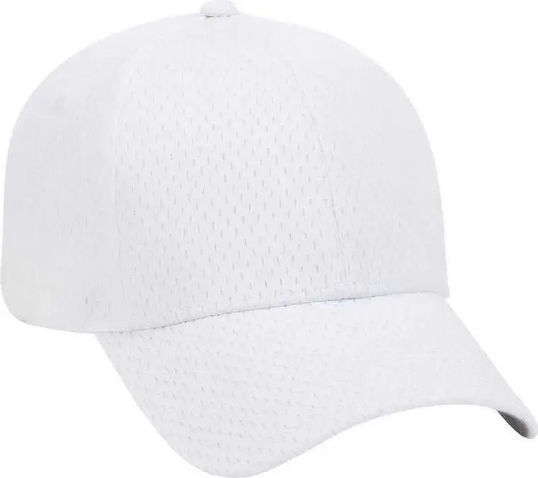 OTTO 19-366 Polyester Pro Mesh Gray Undervisor Low Profile Pro Style Structured Firm Front Panel Cap - White - White