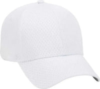 OTTO 19-366 Polyester Pro Mesh Gray Undervisor Low Profile Pro Style Structured Firm Front Panel Cap - White - White