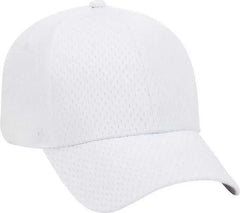 OTTO 19-366 Polyester Pro Mesh Gray Undervisor Low Profile Pro Style Structured Firm Front Panel Cap - White - White