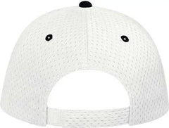 OTTO 19-366 Polyester Pro Mesh Gray Undervisor Low Profile Pro Style Structured Firm Front Panel Cap - Black White