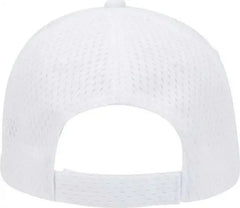 OTTO 19-366 Polyester Pro Mesh Gray Undervisor Low Profile Pro Style Structured Firm Front Panel Cap - White - White