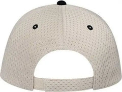 OTTO 19-366 Polyester Pro Mesh Gray Undervisor Low Profile Pro Style Structured Firm Front Panel Cap - Black Khaki