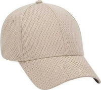 OTTO 19-366 Polyester Pro Mesh Gray Undervisor Low Profile Pro Style Structured Firm Front Panel Cap - Khaki - Khaki