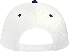 OTTO 19-366 Polyester Pro Mesh Gray Undervisor Low Profile Pro Style Structured Firm Front Panel Cap - Navy White
