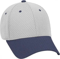 OTTO 19 366 Polyester Pro Mesh Gray Undervisor Low Profile Pro Style Structured Firm Front Panel Cap Navy Gray Navy