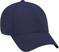 OTTO 19-366 Polyester Pro Mesh Gray Undervisor Low Profile Pro Style Structured Firm Front Panel Cap - Navy - Navy