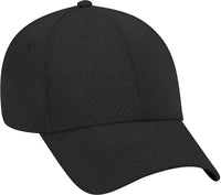 OTTO 19-366 Polyester Pro Mesh Gray Undervisor Low Profile Pro Style Structured Firm Front Panel Cap - Black - Black