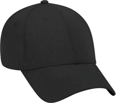 OTTO 19-366 Polyester Pro Mesh Gray Undervisor Low Profile Pro Style Structured Firm Front Panel Cap - Black - Black