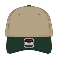 OTTO 19-503 6 Panel Low Profile Baseball Cap - Dk.Grn/Kha - Dk.Grn/Kha / 6 1/2’’ - 7 5/8’’
