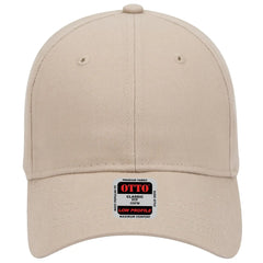 OTTO 19-503 6 Panel Low Profile Baseball Cap - Khaki