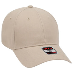 OTTO 19-503 6 Panel Low Profile Baseball Cap - Khaki