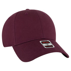 OTTO 19-503 6 Panel Low Profile Baseball Cap - Maroon