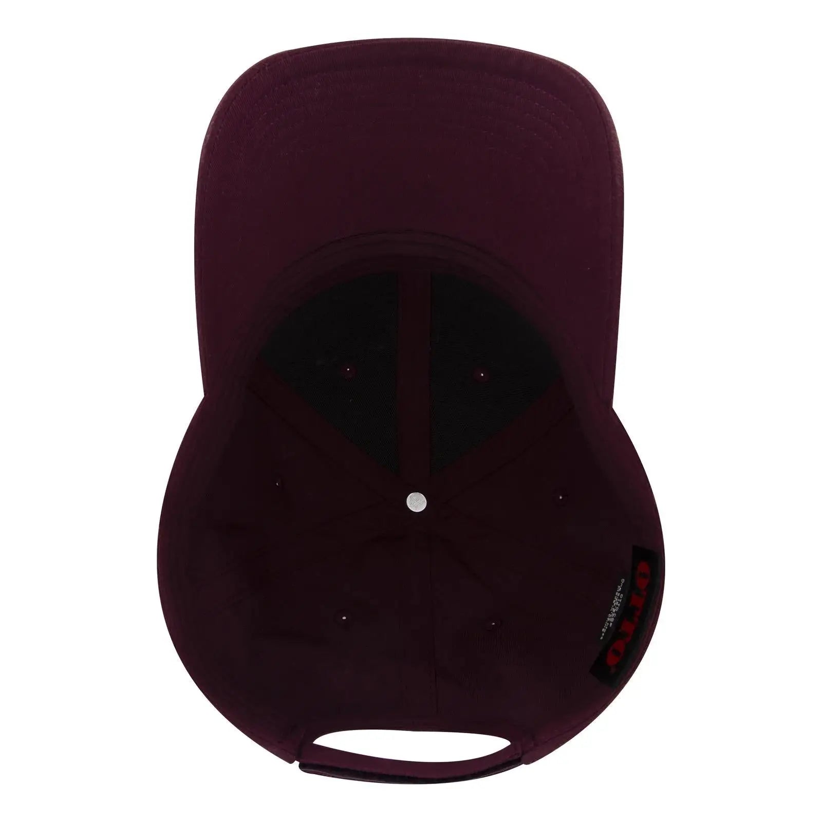 OTTO 19-503 6 Panel Low Profile Baseball Cap - Maroon