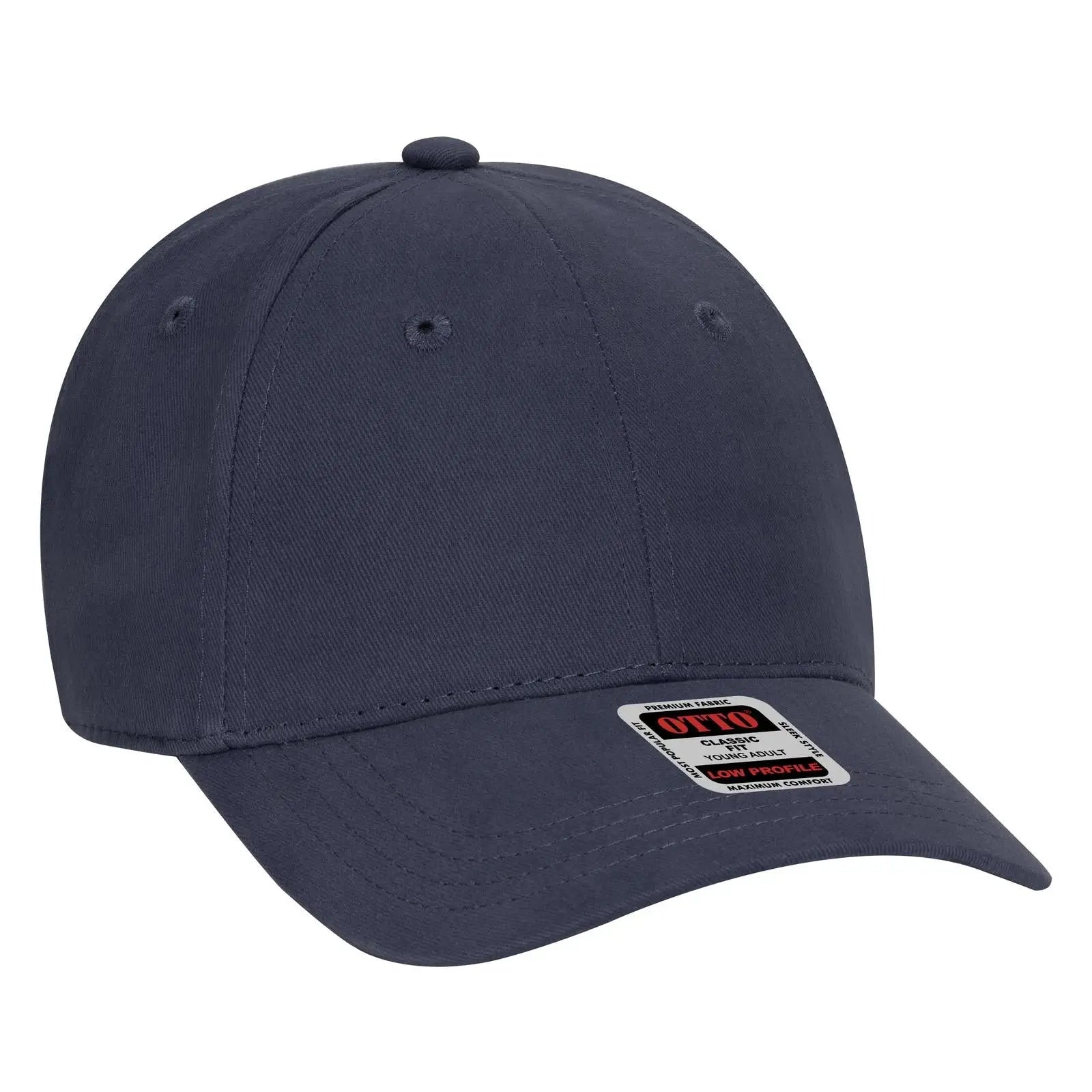 OTTO 19-503 6 Panel Low Profile Baseball Cap - Navy