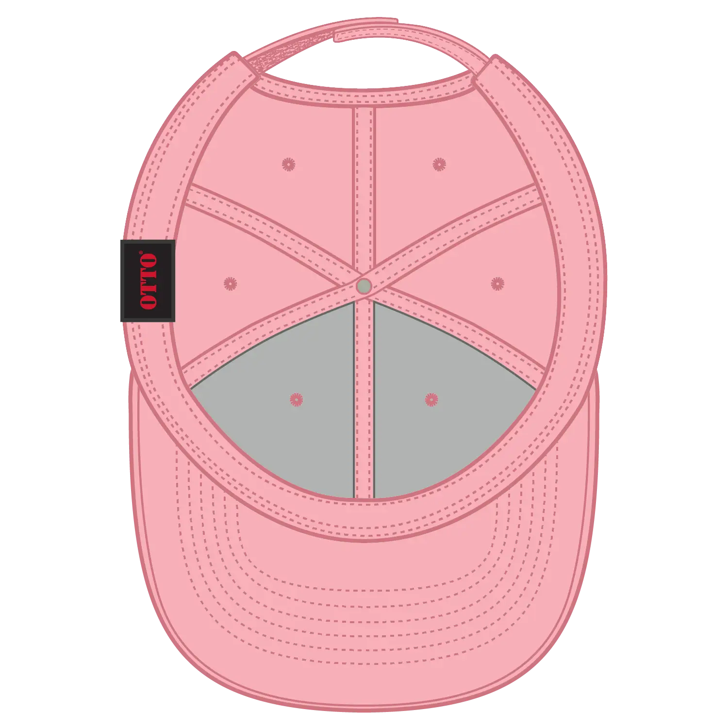 OTTO 19-503 6 Panel Low Profile Baseball Cap - Pink
