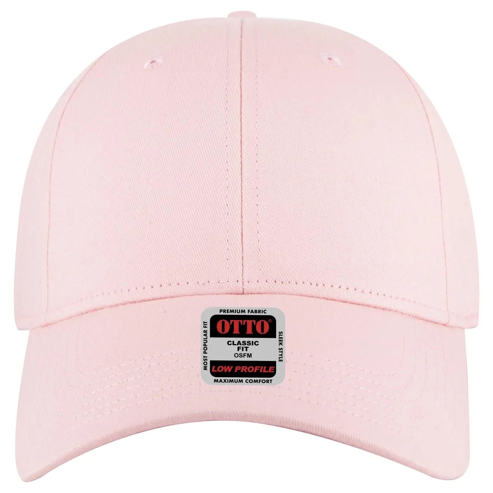 OTTO 19-503 6 Panel Low Profile Baseball Cap - Pink