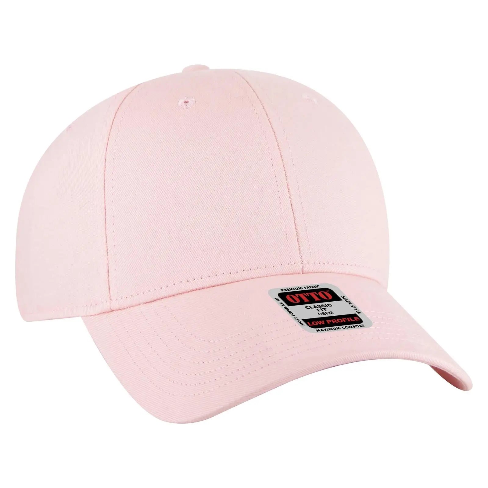 OTTO 19-503 6 Panel Low Profile Baseball Cap - Pink
