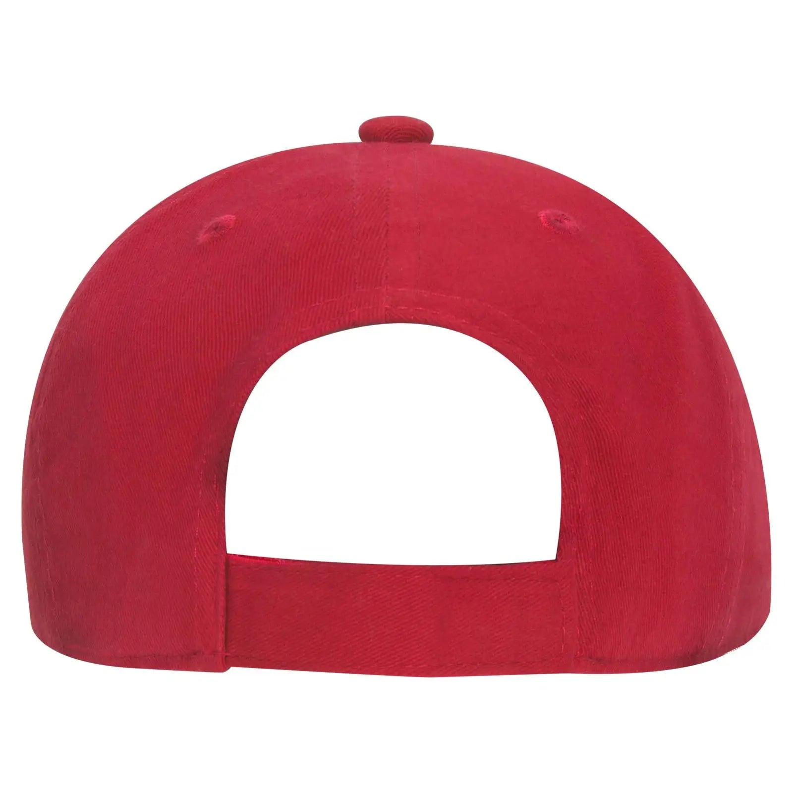 OTTO 19-503 6 Panel Low Profile Baseball Cap - Red