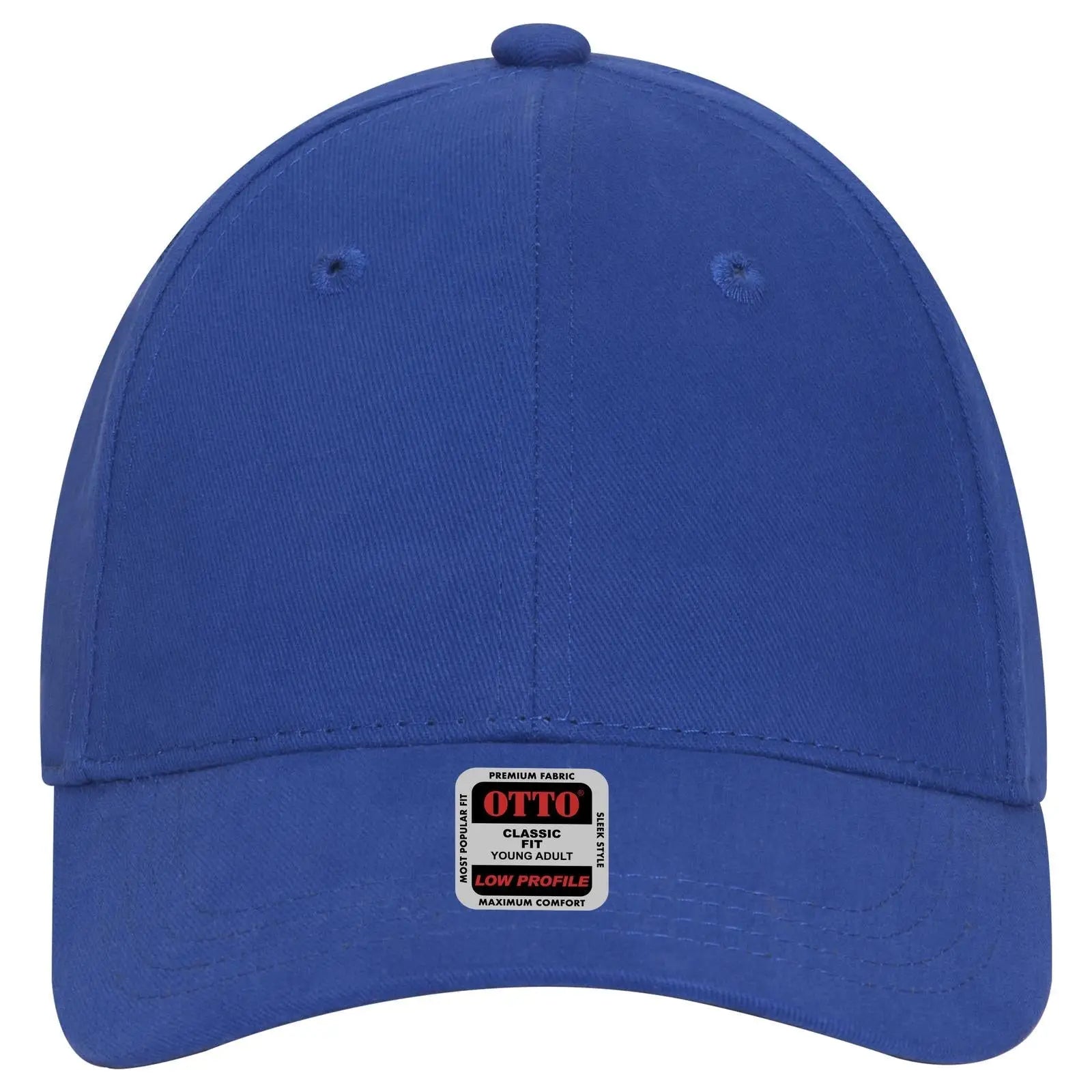 OTTO 19-503 6 Panel Low Profile Baseball Cap - Royal