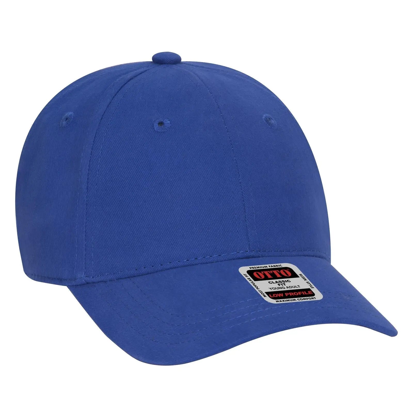 OTTO 19-503 6 Panel Low Profile Baseball Cap - Royal