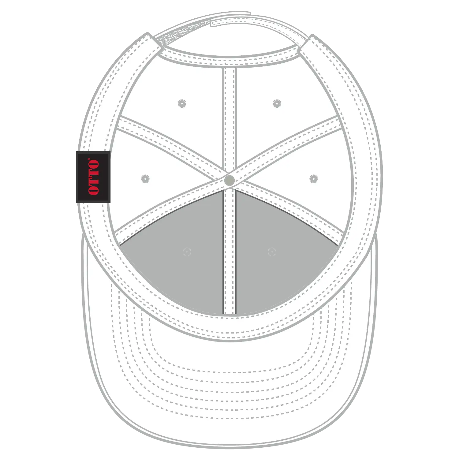 OTTO 19-503 6 Panel Low Profile Baseball Cap - White