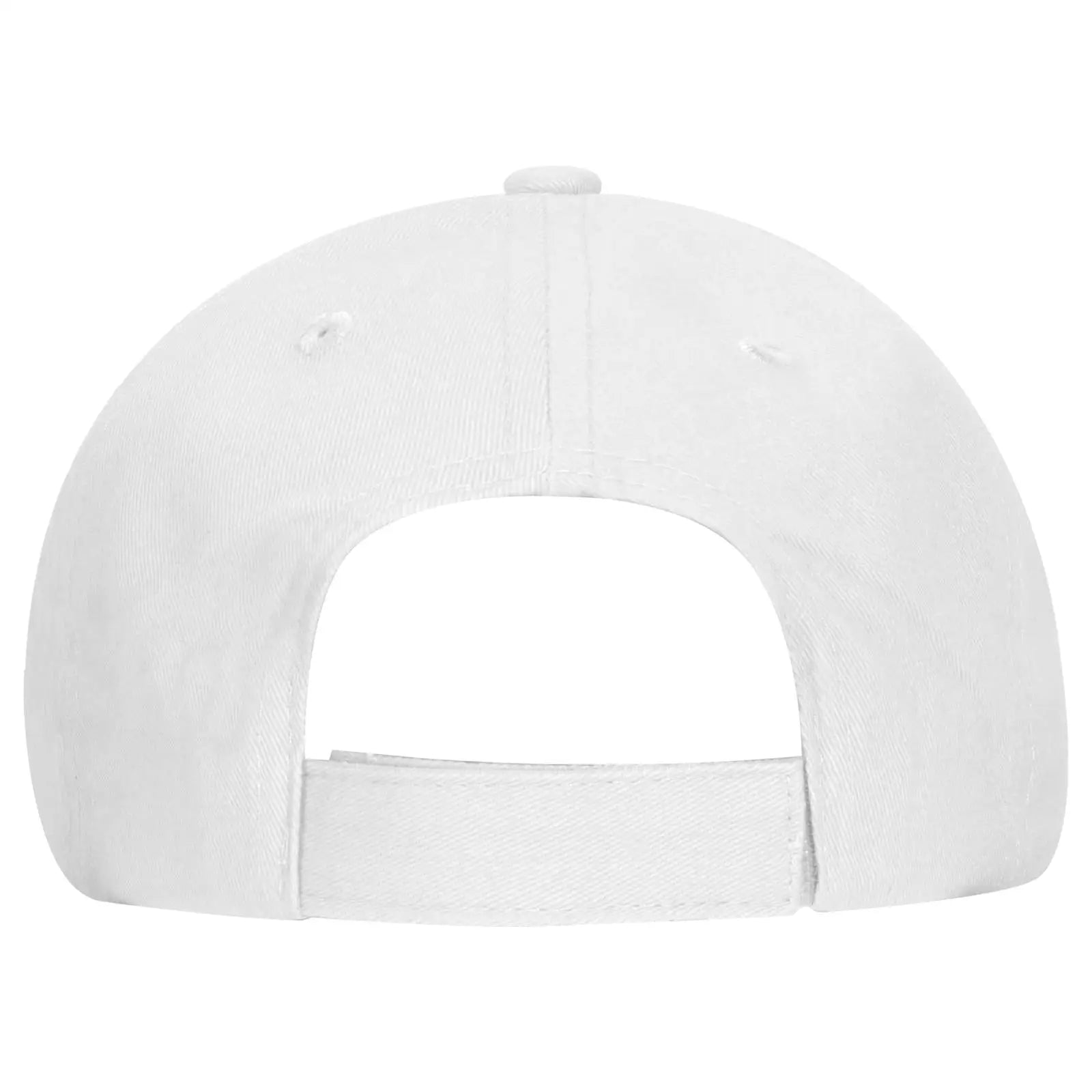 OTTO 19-503 6 Panel Low Profile Baseball Cap - White