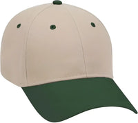 OTTO 19-503 Brushed Cotton Twill Low Profile Pro Style Cap with Full Buckram - Dark Green Khaki - Forest Khaki