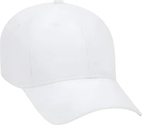 OTTO 19-503 Brushed Cotton Twill Low Profile Pro Style Cap with Full Buckram - White - White / One Size Fits Most