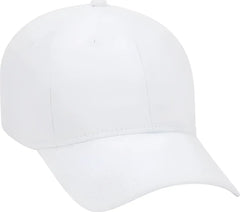 OTTO 19-503 Brushed Cotton Twill Low Profile Pro Style Cap with Full Buckram - White - White / One Size Fits Most
