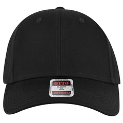 OTTO 19-536 6 Panel Low Profile Baseball Cap - Black - Black / 6 1/2’’ - 7 5/8’’