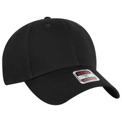 OTTO 19-536 6 Panel Low Profile Baseball Cap - Black - Black / 6 1/2’’ - 7 5/8’’