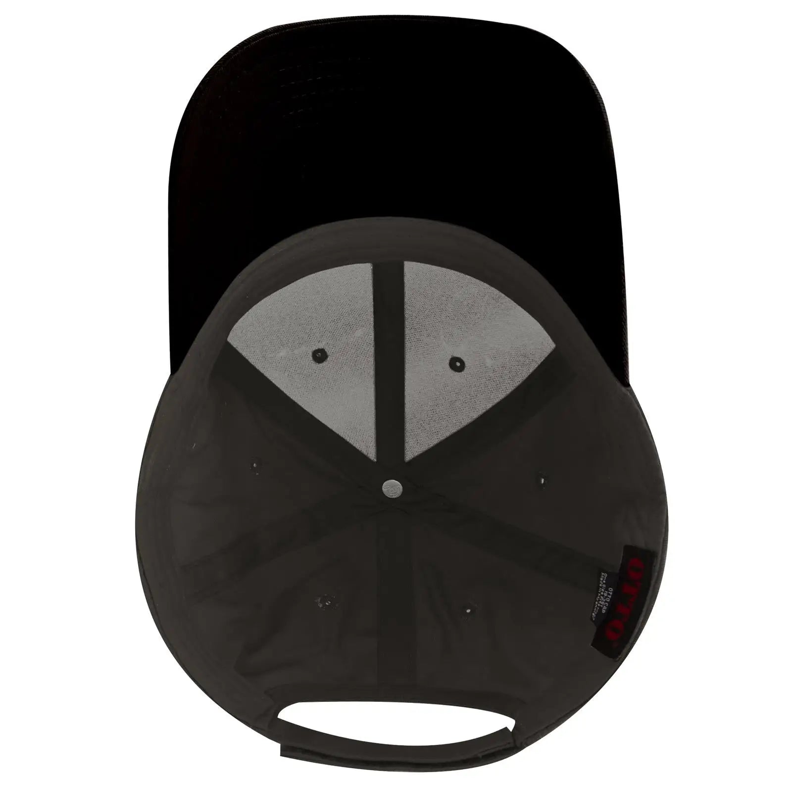 OTTO 19-536 6 Panel Low Profile Baseball Cap - Blk/Ch.Gry/Ch.Gry - Blk/Ch.Gry/Ch.Gry / 6 1/2’’ - 7 5/8’’