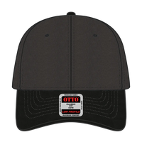 OTTO 19-536 6 Panel Low Profile Baseball Cap - Blk/Ch.Gry/Ch.Gry - Blk/Ch.Gry/Ch.Gry / 6 1/2’’ - 7 5/8’’