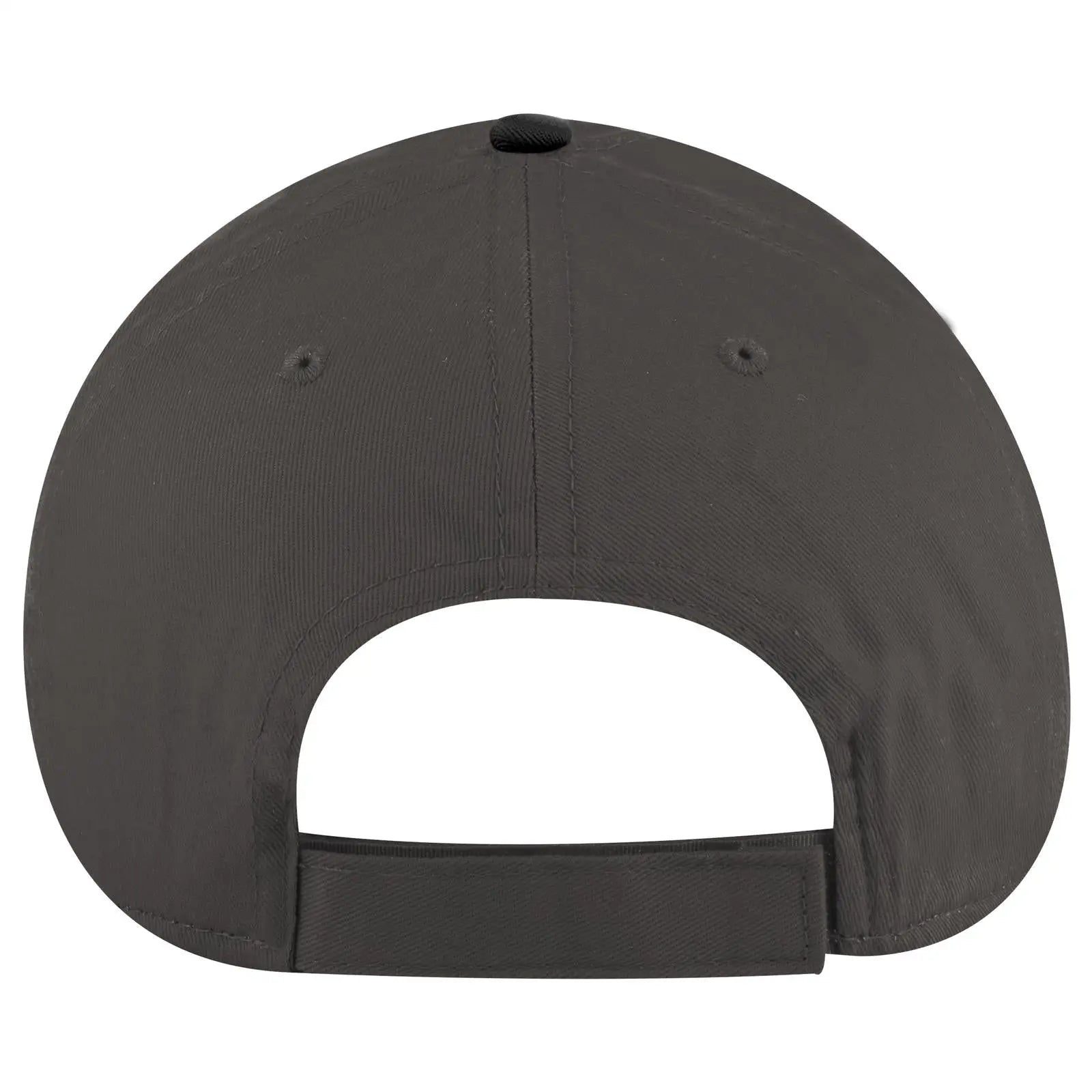 OTTO 19-536 6 Panel Low Profile Baseball Cap - Blk/Ch.Gry/Ch.Gry - Blk/Ch.Gry/Ch.Gry / 6 1/2’’ - 7 5/8’’