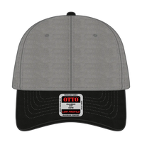 OTTO 19-536 6 Panel Low Profile Baseball Cap - Blk/Gry/Gry - Blk/Gry/Gry / 6 1/2’’ - 7 5/8’’