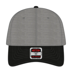 OTTO 19-536 6 Panel Low Profile Baseball Cap - Blk/Gry/Gry - Blk/Gry/Gry / 6 1/2’’ - 7 5/8’’
