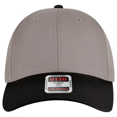 OTTO 19-536 6 Panel Low Profile Baseball Cap - Blk/Gry/Gry - Blk/Gry/Gry / 6 1/2’’ - 7 5/8’’