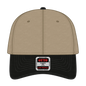 OTTO 19-536 6 Panel Low Profile Baseball Cap - Blk/Kha/Kha - Blk/Kha/Kha / 6 1/2’’ - 7 5/8’’