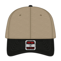 OTTO 19-536 6 Panel Low Profile Baseball Cap - Blk/Kha/Kha - Blk/Kha/Kha / 6 1/2’’ - 7 5/8’’