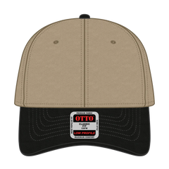 OTTO 19-536 6 Panel Low Profile Baseball Cap - Blk/Kha/Kha - Blk/Kha/Kha / 6 1/2’’ - 7 5/8’’