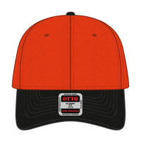 OTTO 19-536 6 Panel Low Profile Baseball Cap - Blk/Org/Org - Blk/Org/Org / 6 1/2’’ - 7 5/8’’