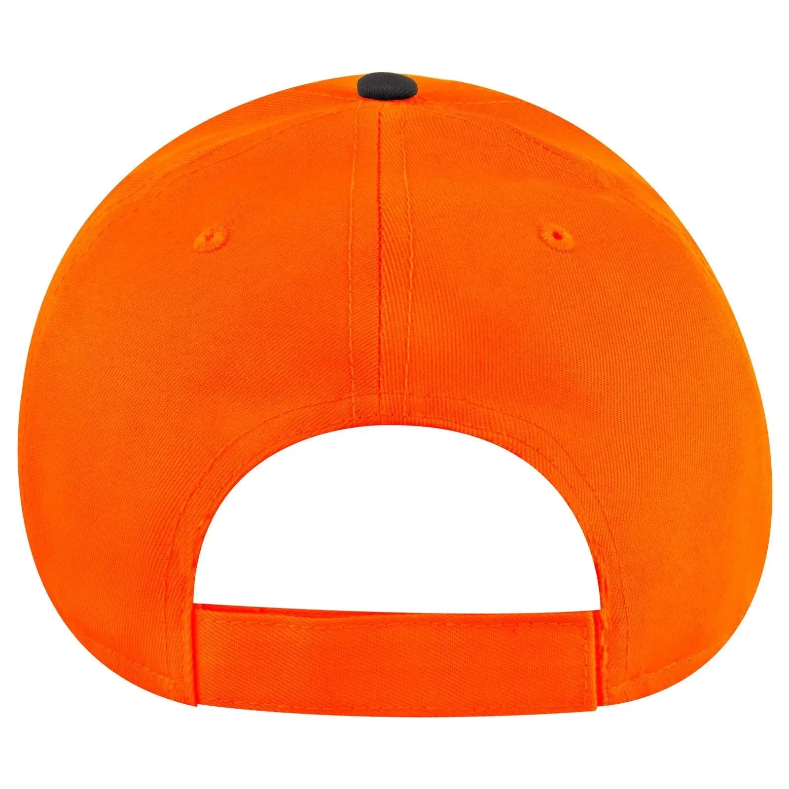 OTTO 19-536 6 Panel Low Profile Baseball Cap - Blk/Org/Org - Blk/Org/Org / 6 1/2’’ - 7 5/8’’