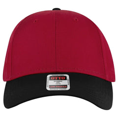 OTTO 19-536 6 Panel Low Profile Baseball Cap - Blk/Red/Red - Blk/Red/Red / 6 1/2’’ - 7 5/8’’