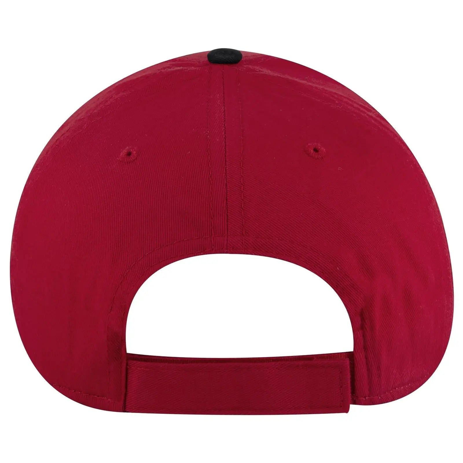 OTTO 19-536 6 Panel Low Profile Baseball Cap - Blk/Red/Red - Blk/Red/Red / 6 1/2’’ - 7 5/8’’