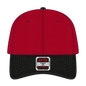 OTTO 19-536 6 Panel Low Profile Baseball Cap - Blk/Red/Red - Blk/Red/Red / 6 1/2’’ - 7 5/8’’